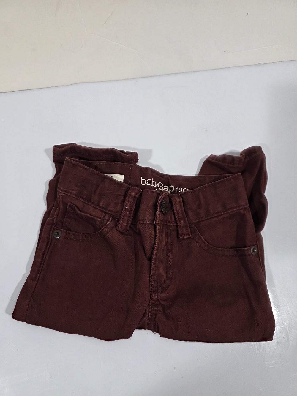 babyGap Slim Corduroy Pants - Brick Red Size 12-18 5 Pocket Excellent